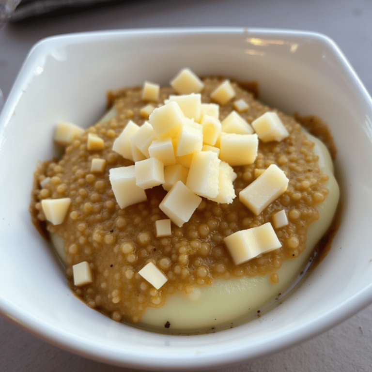 Golden caramelized Crab Brulee served in individual white ramekins, garnished with fresh chives and a drizzle of olive oil.