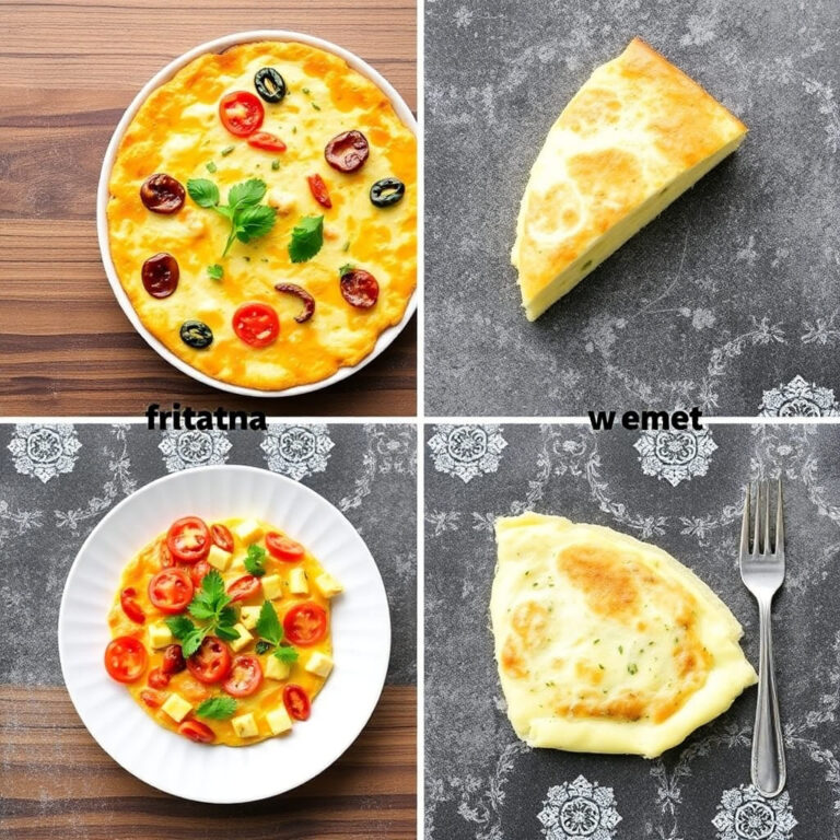 between a frittata and an omelette
